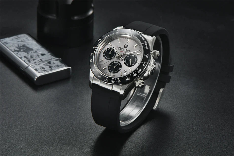 40mm PAGANI DESIGN V2 Men’s Quartz Watch – Sapphire Retro Chronograph Stainless Steel Waterproof