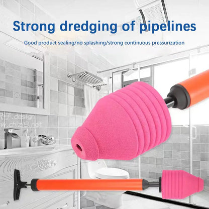 High Pressure Toilet Pipe Plunger – Silicone One-Shot Sewer Dredging Tool for Quick Unblocking