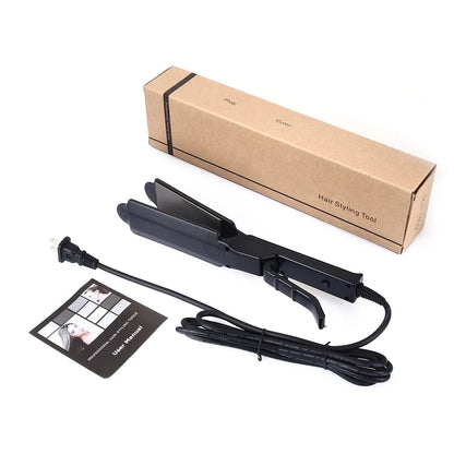 Hair Straightener with Four-gear Temperature, Ceramic Tourmaline Ionic Flat Iron for Women, Wide Panel Design