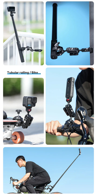 Ulanzi CO17 Super Clamp with 360° Dual-Head Magic Arm & Arri Adapter for Panoramic Camera, LED Light, and Umbrella