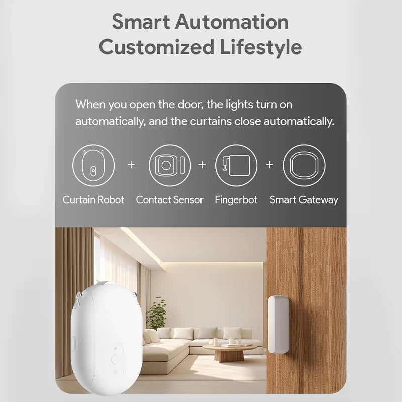 Tuya Smart Zigbee Curtain Motor with Hooks – T U Rail Smart Curtain Pusher, Siri, Google Home & Alexa Voice Control