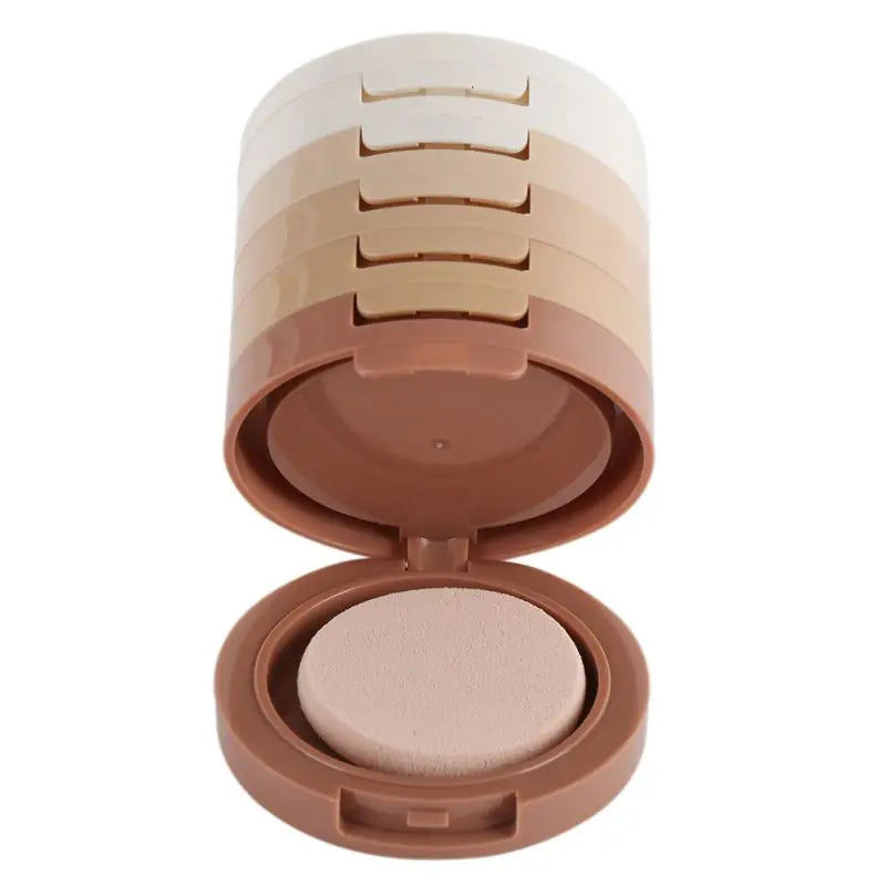 5-Color Concealer Contouring Powder – Oil Control, Brightening Loose Setting Powder for Skin Tone