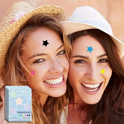 40PCS Star Acne Patches - Multicolor Ultra-Thin Pimple & Blemish Concealer Stickers