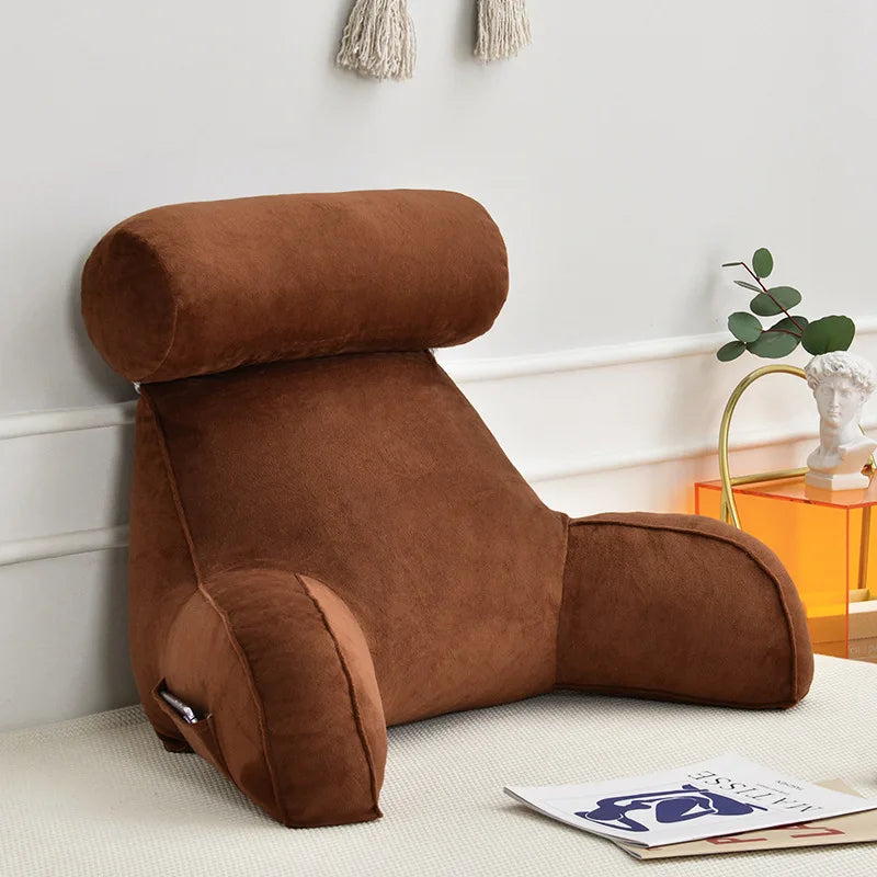 All Season Reading Pillow – Backrest Lumbar Support Cushion for Sofa, Bed & Office Chair | Comfortable Pain Relief Back Support Cushion