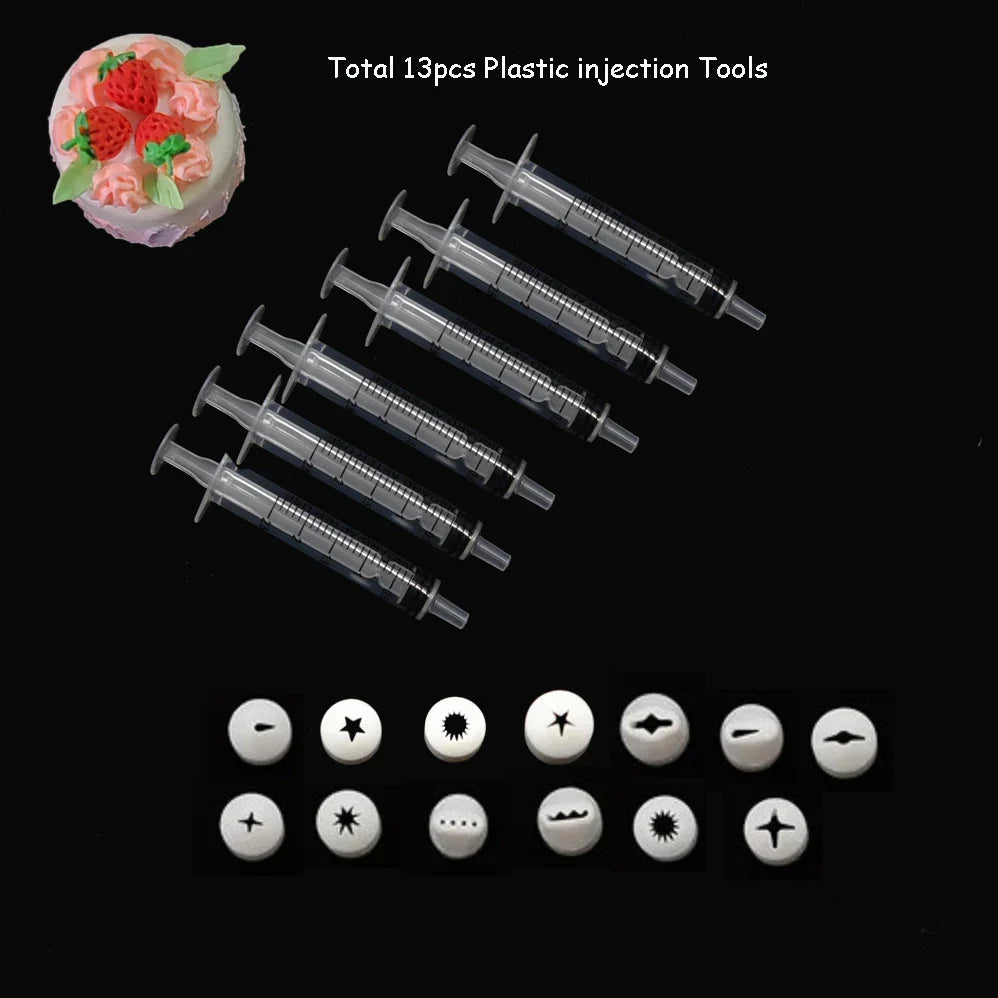 21PCS/13PCS Mini Nozzle Tips Set – Pottery Clay & DIY Dessert Cake Piping Tools