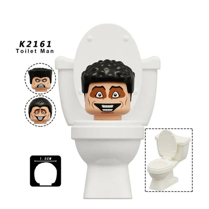 KDL Skibidi Toilet Man Anime Block Figures – TVMan, Titan, Cameraman & Speakerman Model Toy Gift for Kids