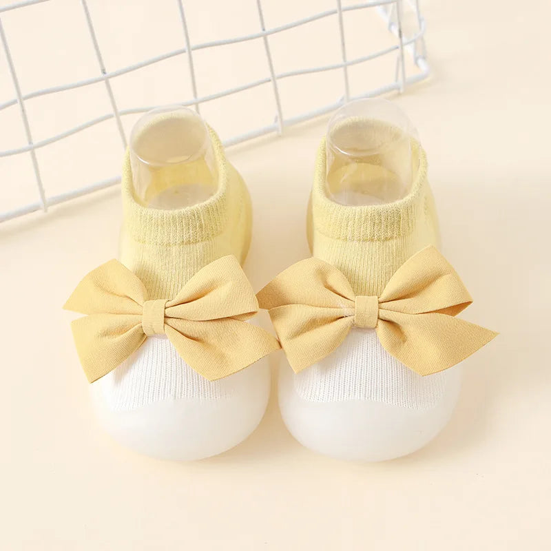 Newborn Baby Shoes — Embroidered Nonslip Socks & Soft Rubber Sole Booties for Boys & Girls