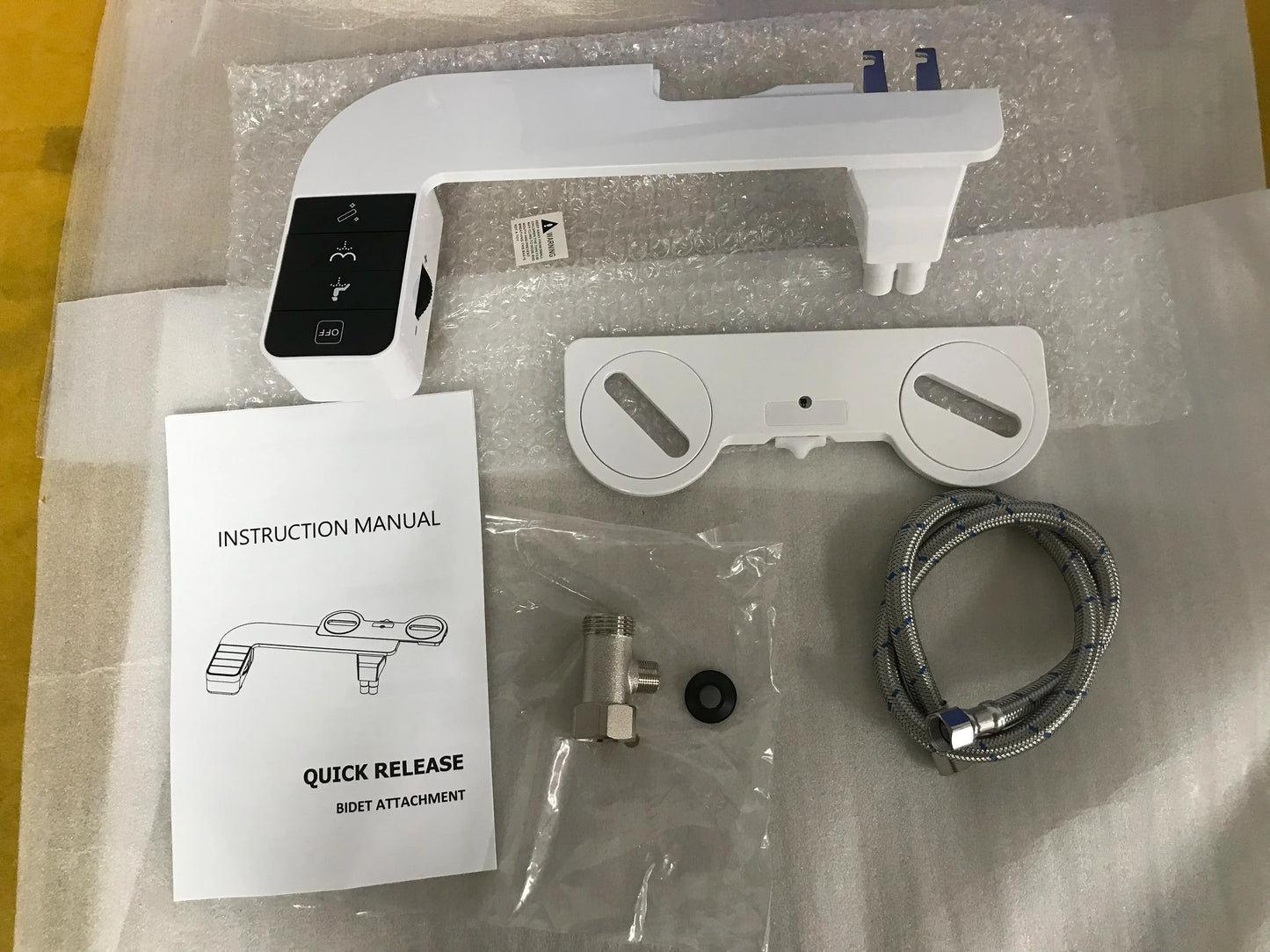 ITAX Self-Cleaning Bidet Attachment – Non-Electric Ultra-Thin Dual Nozzle with Side Arm Control for Toilet Seat