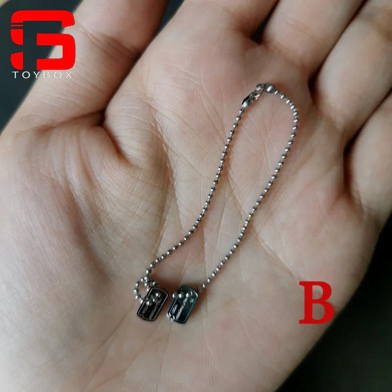 1/6 Scale Cross & Dog Tag Necklace – Soldier Accessory for 12-inch Action Figures