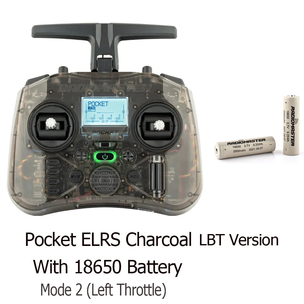 Radiomaster Pocket Hall Gimbal Portable RC Transmitter with Built-in LED Light & Foldable Antenna