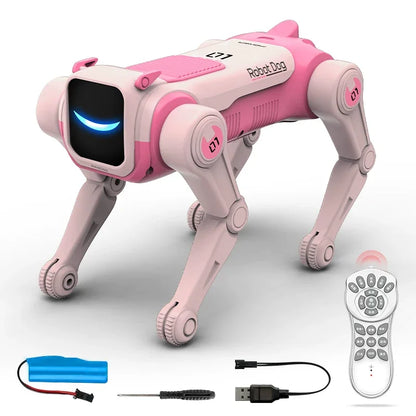 RC Intelligent Robot Dog – AI Voice Control Programmable Singing & Dancing Bionic Stunt Robot Toy
