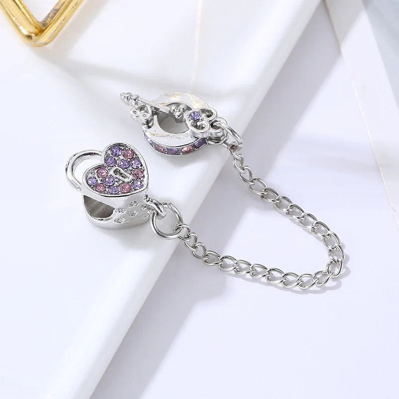 Original Alloy Bead Family Love Heart Pendant Charm - Mom & Dad DIY Jewelry for Pan Bracelets & Necklaces