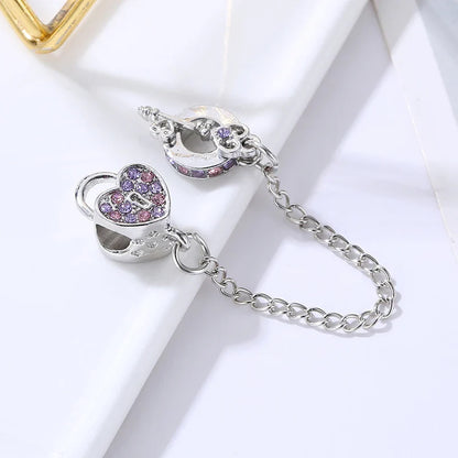 Original Alloy Bead Family Love Heart Pendant Charm - Mom & Dad DIY Jewelry for Pan Bracelets & Necklaces