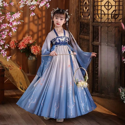 Girls Hanfu Fairy Dress - Ethnic Style Cosplay Costume for Dance, Stage & Parties