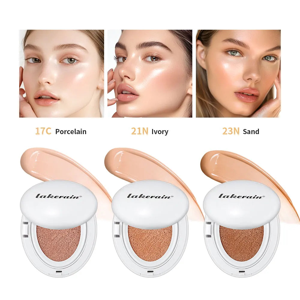 NEW Glow CC Cream Foundation Cushion – Waterproof, Long-Lasting Brightening Face Base Makeup for Women, Korean Cosmetics