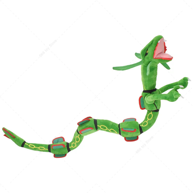 75CM Pokémon Plush Rayquaza – Shiny Green & Black Stuffed Doll Toy for Kids Birthday & Christmas Gifts