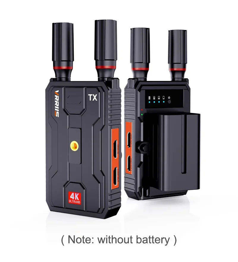 400m 5G 4K Wireless Video Transmitter & Receiver – HDMI Extender, Dual Display Adapter, Battery Support for Wedding Camera & Live Streaming