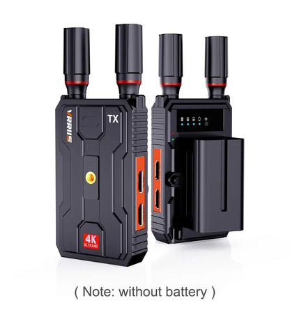 400m 5G 4K Wireless Video Transmitter & Receiver – HDMI Extender, Dual Display Adapter, Battery Support for Wedding Camera & Live Streaming