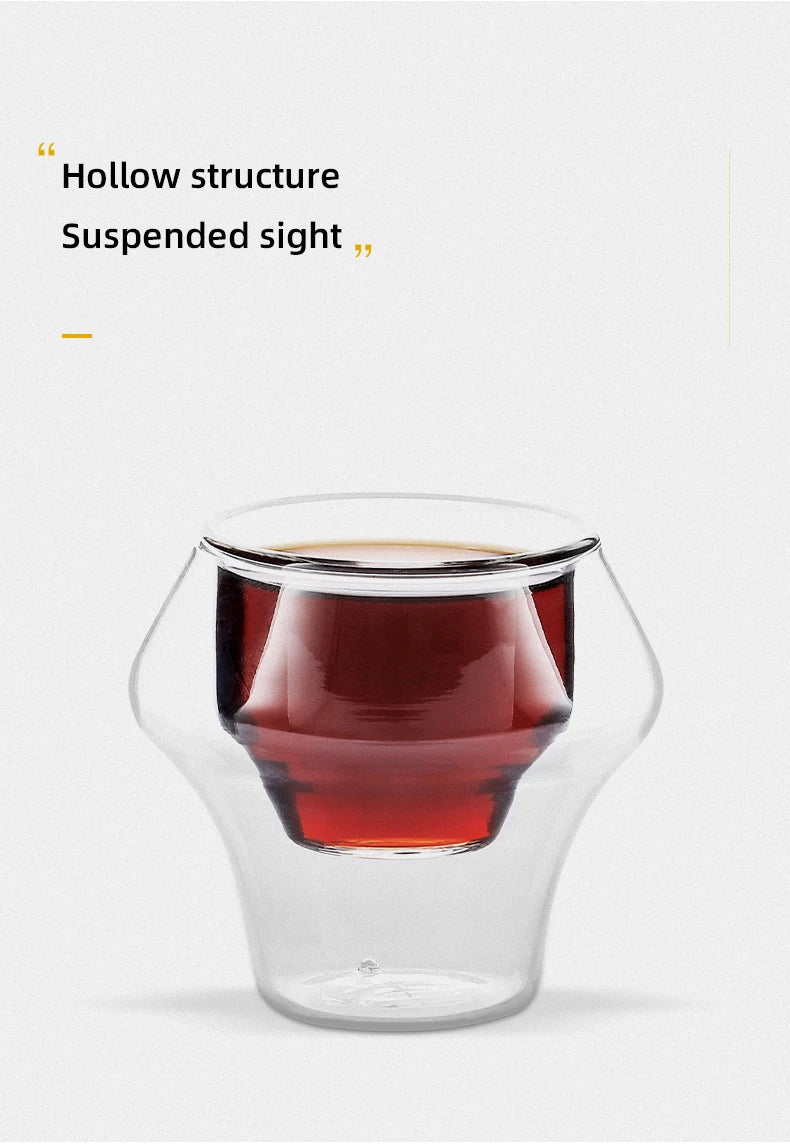 MHW-3BOMBER Double Wall Glass Espresso Cups – Anti-Scald Reusable Tea & Coffee Mugs for Home or Barista Use