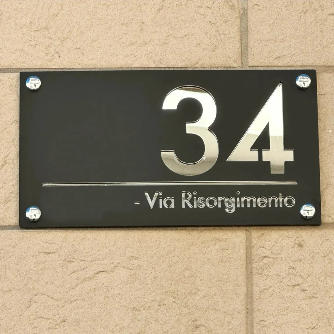 Personalized Large House Numbers Sign – Modern 3D Laser-Cut Acrylic Residential Street Number Plate