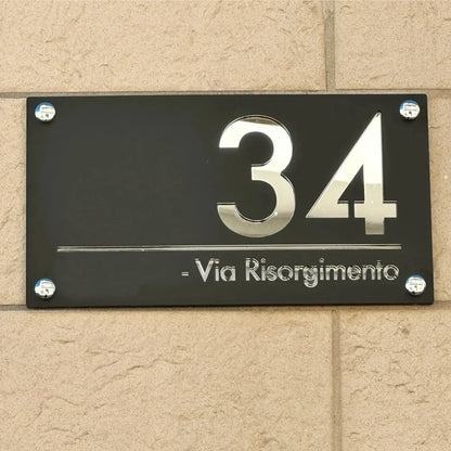 Personalized Large House Numbers Sign – Modern 3D Laser-Cut Acrylic Residential Street Number Plate