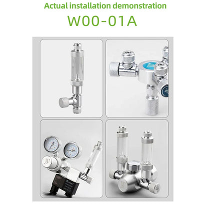ZRDR Aquarium CO2 Bubble Counter – CO2 Generator Regulator with Single/Double Head Fine-Tuning Valve