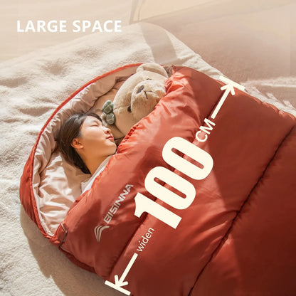 BISINNA Large 3-Season Camping Sleeping Bag – Lightweight, Extra Wide & Long for Adults | Hiking, Fishing, Outdoor Rest