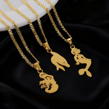 Luxury Gold Stainless Steel Letter Necklace – Minimalist Women’s Jewelry for Daily Wear & Gift