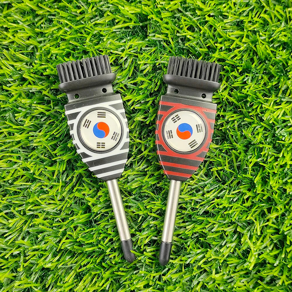 Golf Grooving Sharpening Tool – Alloy Wedge Cleaner with Brush for Golf Groove Maintenance
