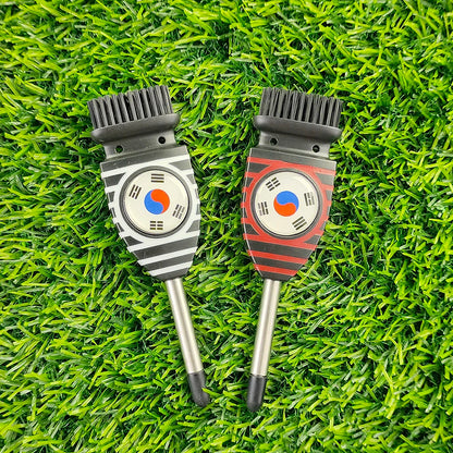 Golf Grooving Sharpening Tool – Alloy Wedge Cleaner with Brush for Golf Groove Maintenance