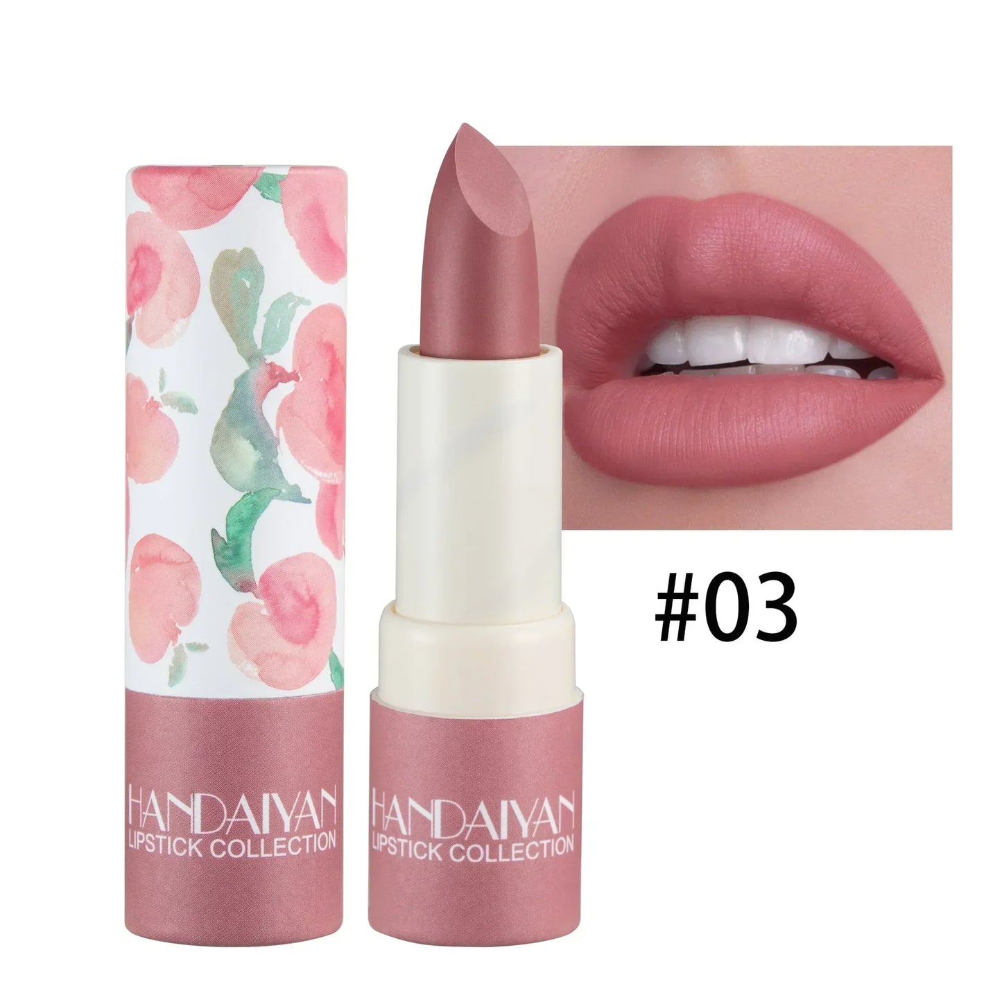 Rose Pink Nude Matte Velvet Lipstick – Long-Lasting, Non-Stick Cup, Waterproof, Sexy Lipsticks for Beauty Makeup