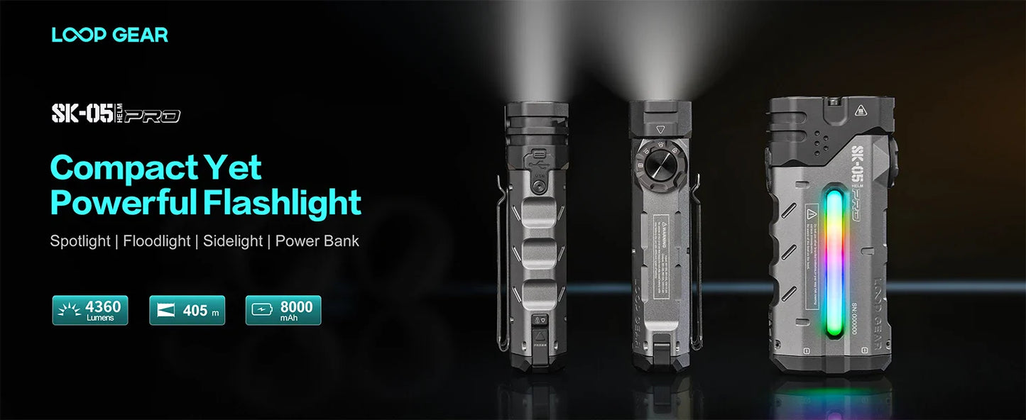 Original Outdoor Multifunctional LED Flashlight – 4360LMS Long-Range Strong Light with Ultra-Long Battery Life, Rechargeable for Camping