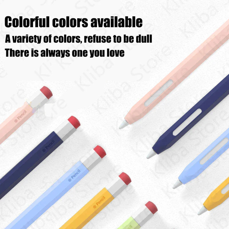 Silicone Pencil Case for Apple Pencil 2nd & 1st - Tablet Touch Stylus Pouch - Portable Protective Cover