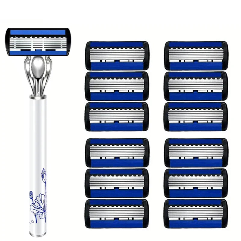 Classic 6-Layer Safety Razor – Manual Shaver for Men’s Shaving & Women’s Hair Removal