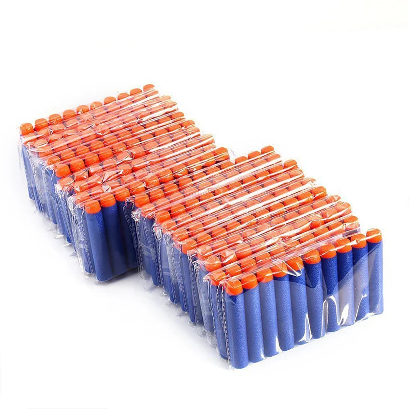 100pcs 7.2cm Soft Nerf Darts - Round Head Refill Sponge Bullets for NERF N-Strike Blasters, Kids Toy Gun Ammo