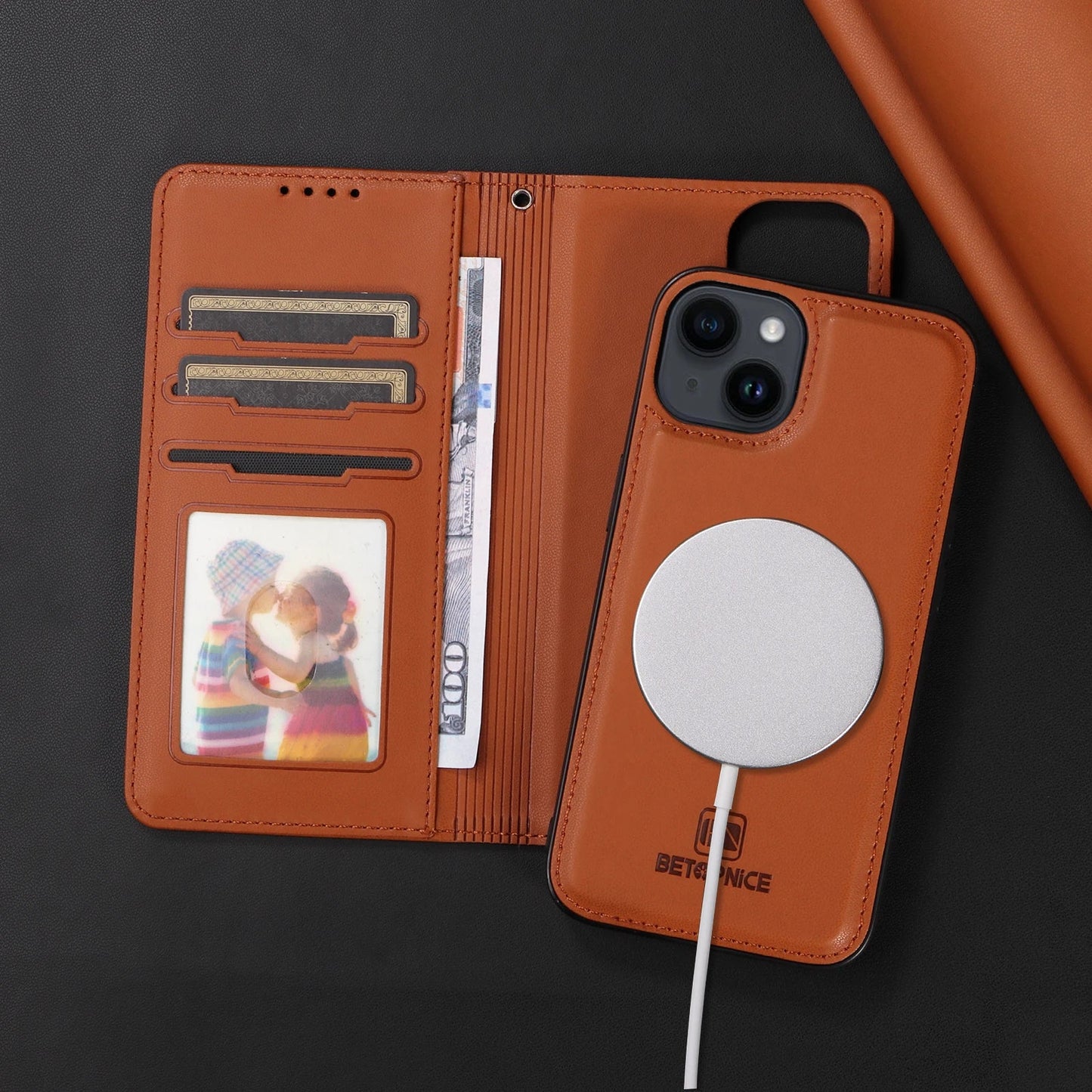 2-in-1 Magnetic Card Slot Leather Wallet Case for Xiaomi Redmi Note 13 Pro Plus, 12, 13C, 13T, C65 & POCO X6 5G – Stand Bag with Strap Cover