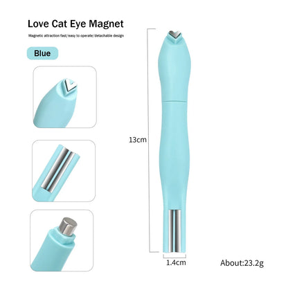 3D Love Heart Nail Magnet Stick – 3-in-1 Cat Eye, Double Line, Moon & Snake Pattern UV Gel Manicure Tool