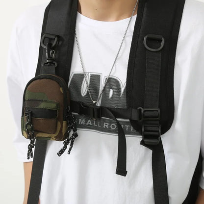 Mini Pendant Bag Key Headset Card Storage Bag - Men's Travel Backpack, Small Chest Bag, Handbag Wallet for Women