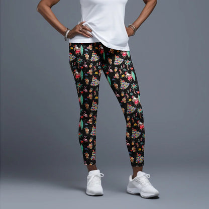 LETSFIND Women High Waist Winter Fitness Leggings, 3D Christmas Print Full Length Stretch Yoga & Casual Trousers