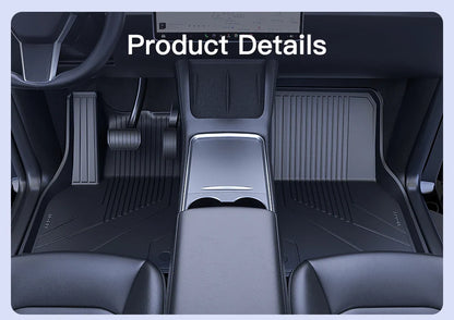 YZ Floor Mats for Tesla Model 3/Y 2021-2023 — Waterproof, Non-Slip TPE Car Accessories