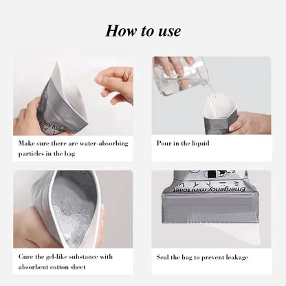 Portable Disposable Urine & Vomit Bags – Outdoor Travel Emergency Toilet for Men, Women & Kids