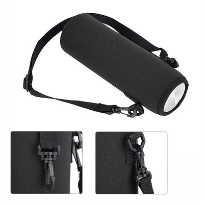1L Neoprene Water Bottle Carrier Bag - Insulated Bottle Cover Pouch with Adjustable Shoulder Strap