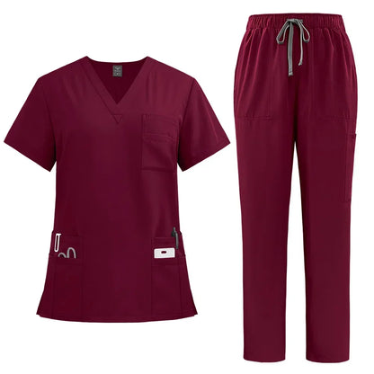 Classic Nurse Scrubs Set for Men - Medical Uniform with Surgical, Dental, and Clinical Accessories, Top and Pants Workwear