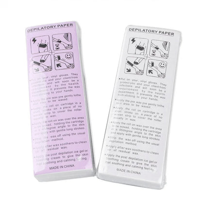 200/100PCS Nonwoven Wax Strips – High-Quality Hair Removal Paper for Body, Legs & Arms, Epilator Wax Paper Roll