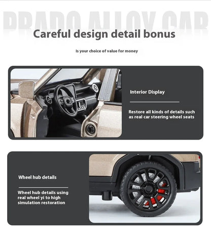 1:32 Toyota Prado Land Cruiser Alloy Diecast Model Car – Off-Road Toy for Kids & Collectible Gift
