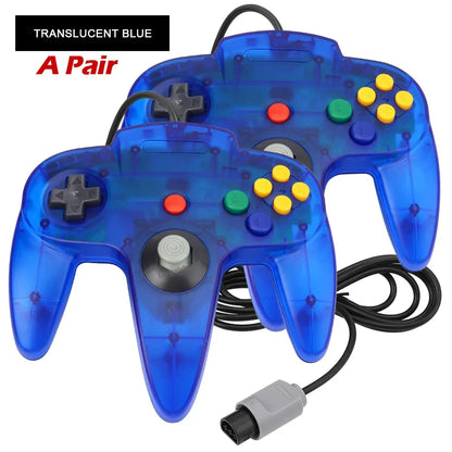 2PCS Wired Gamepad for N64 – Classic Retro Joystick Controllers for Nintendo 64 Gaming Accessories
