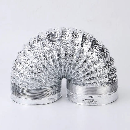 Scalable Aluminum Foil Ventilation Duct Hose – 80/100/120/150/200mm Exhaust Pipe for Kitchen, Bathroom & Fan Outlets