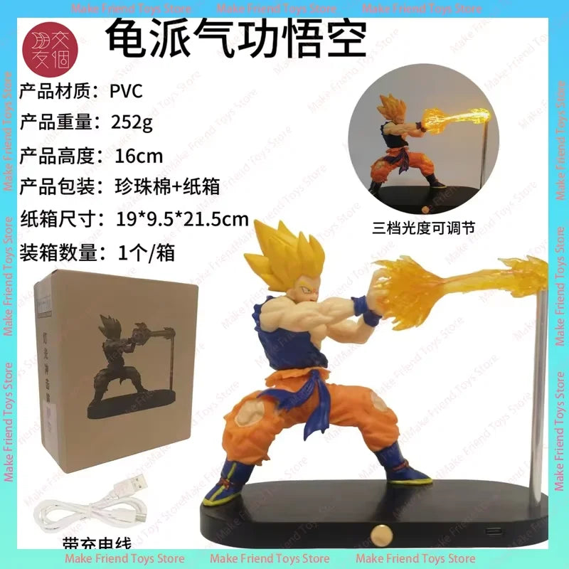 Rechargeable Dragon Ball Gogeta Lamp – Son Goku Kakarotto Kamehameha Wave Magnetic Anime Light