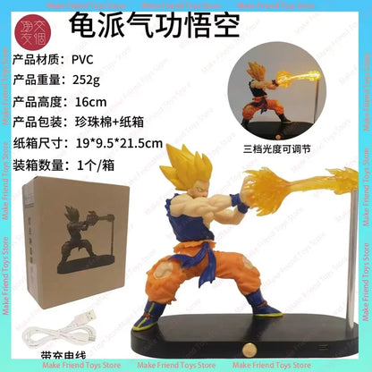 Rechargeable Dragon Ball Gogeta Lamp – Son Goku Kakarotto Kamehameha Wave Magnetic Anime Light