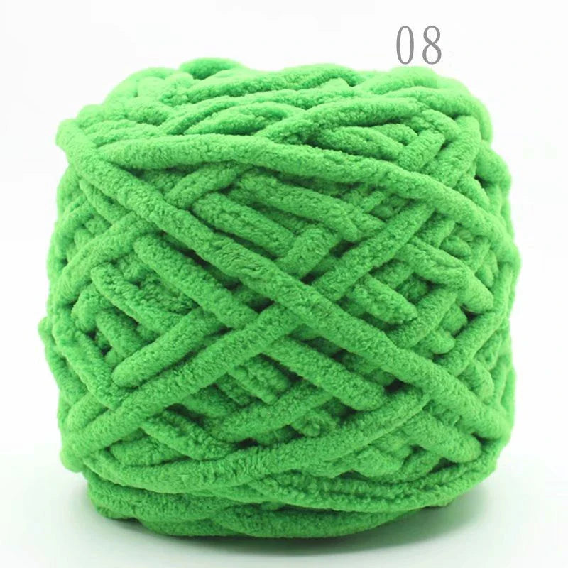 3PCS 300g Soft Chenille Knitting Yarn – Thick Ice Strip Cotton Wool Yarn for DIY Handmade Blankets, Scarves & Craft Projects